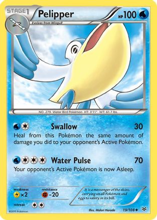 Pelipper - 19/108 - Uncommon - Reverse Holo