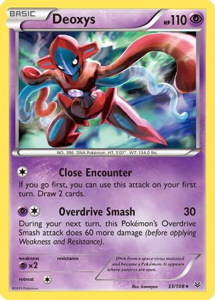 Deoxys - 33/108 - Holo Rare - Reverse Holo