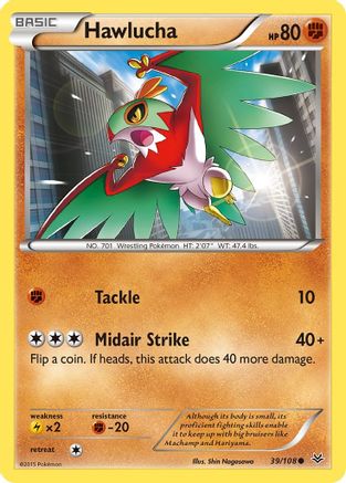 Hawlucha - 39/108 - Common - Reverse Holo