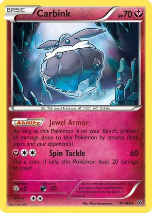 Carbink - 47/108 - Rare - Reverse Holo