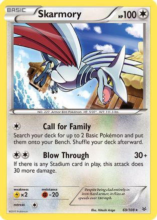 Skarmory - 69/108 - Rare - Reverse Holo