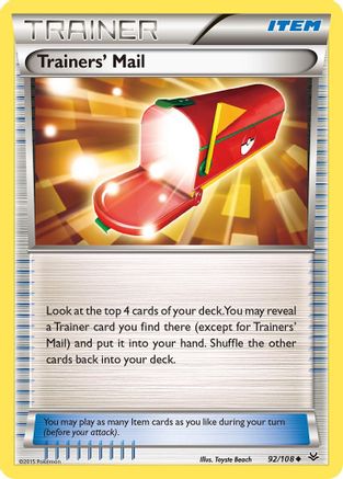 Trainers' Mail - 92/108 - Uncommon - Reverse Holo