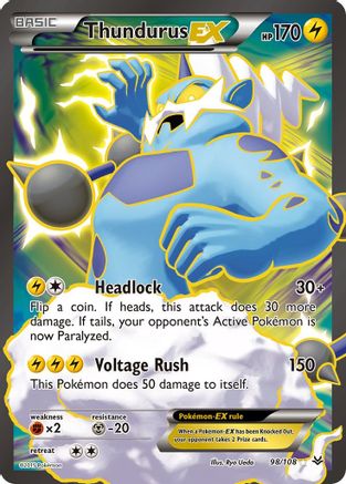 Thundurus EX (98 Full Art) - 98/108 - Ultra Rare