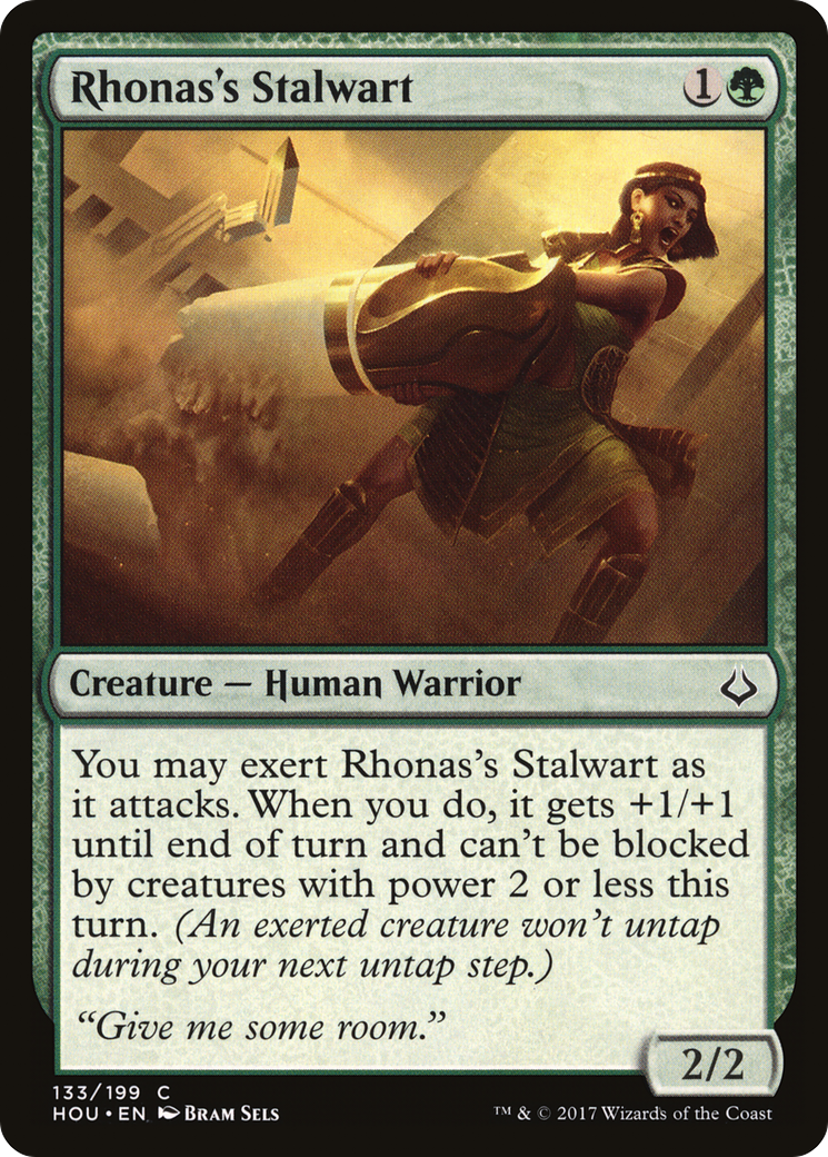 Rhonas's Stalwart (HOU-133)  Foil