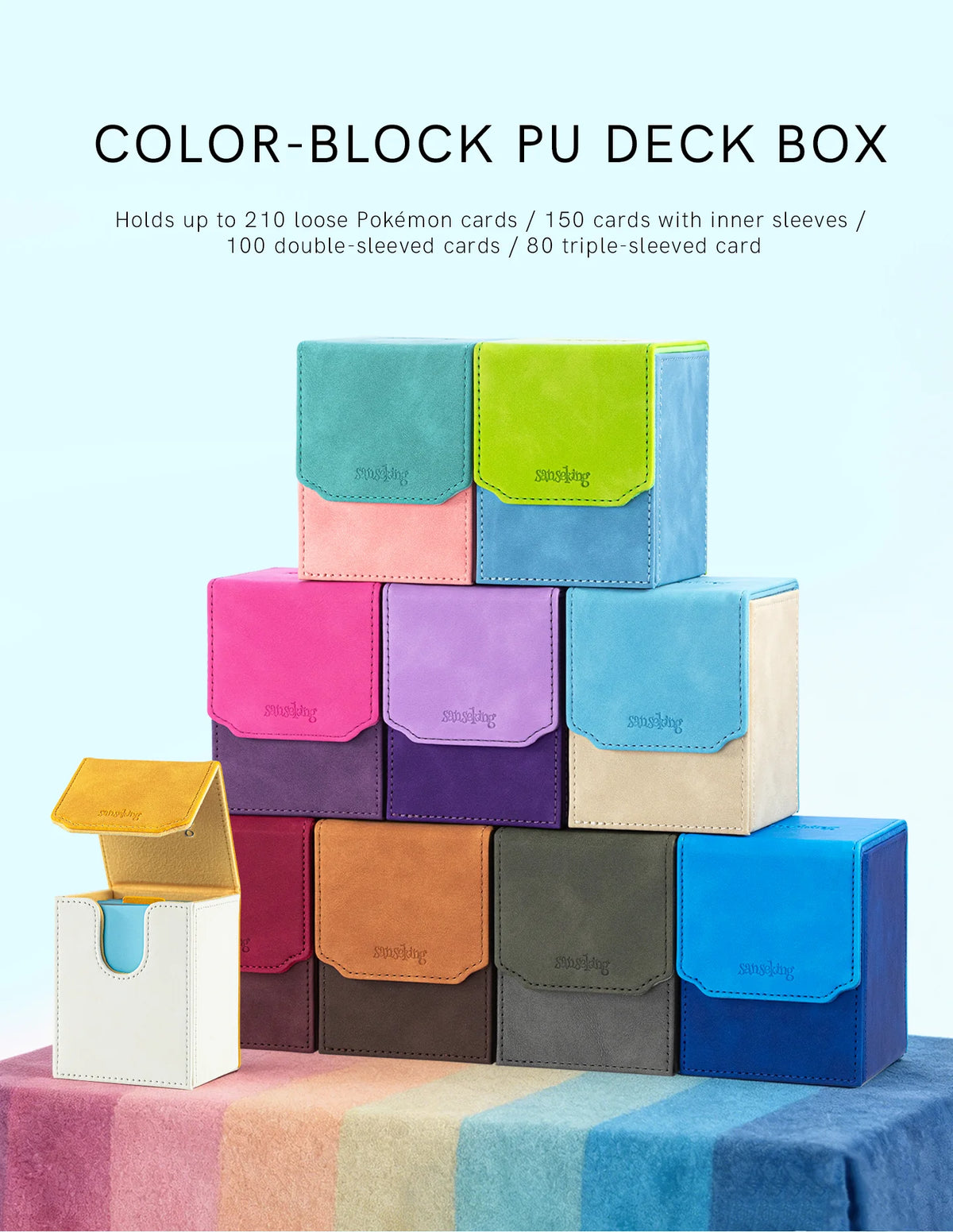 Sanseking - Vertical Deck Box - 100ct - Various Dual Colors