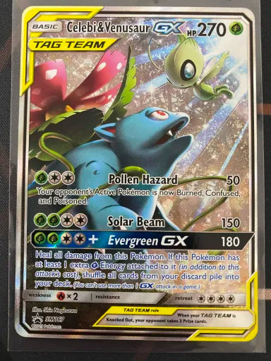 Celebi & Venusaur GX SM167 - Promo (Indentation Top Back)