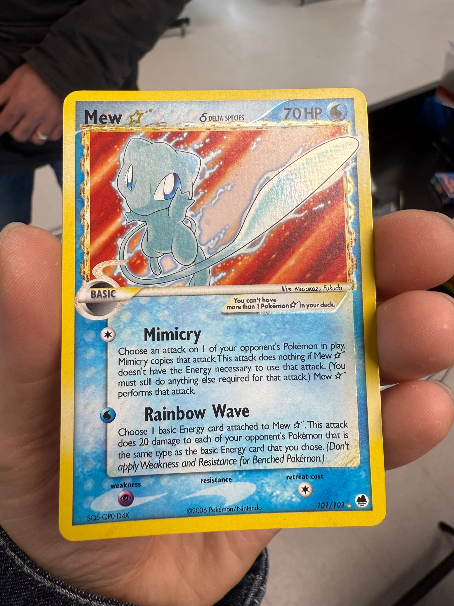 Mew Star (Delta Species) 101  - Holofoil Dragon Frontiers - Ultra Rare (See photos For Detail)