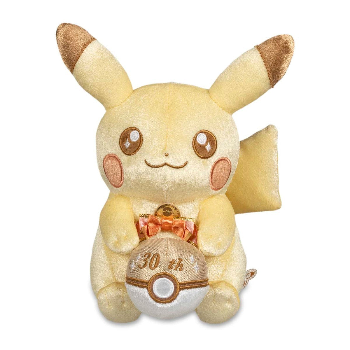 Gold Shiny Pikachu 30th Celebration Plush - Pokemon Center Plush