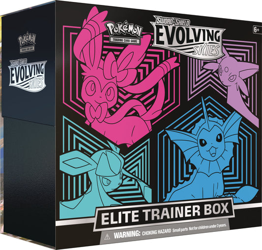Pokémon TCG Sword & Shield Evolving Skies Elite Trainer Box (Glaceon/Vaporeon/Sylveon/Espeon)