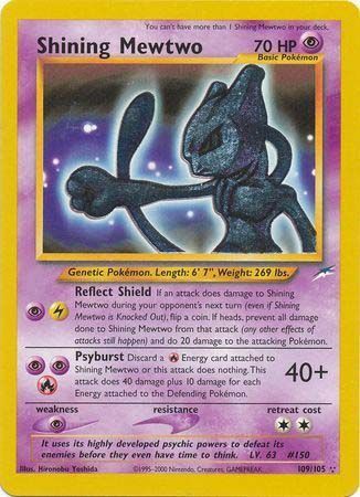 Shining Mewtwo 109  - Unlimited Holofoil Neo Destiny - Secret Rare