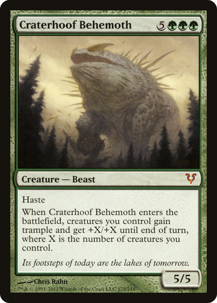 Craterhoof Behemoth (AVR-172)  Foil