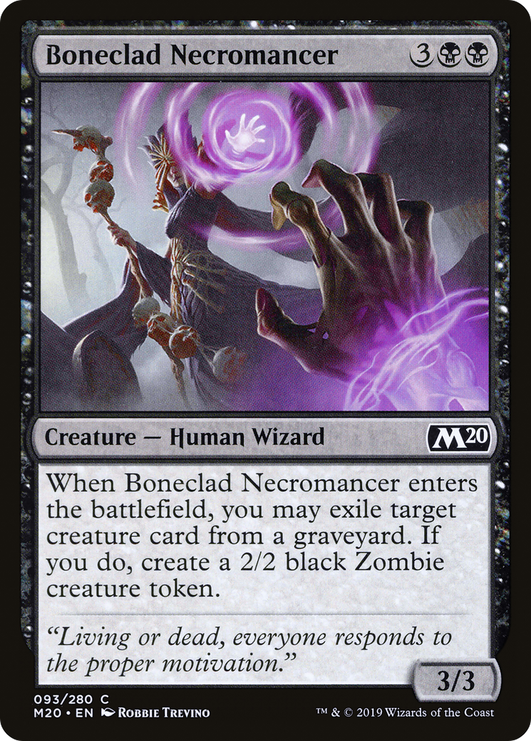 Boneclad Necromancer (M20-093)  Foil