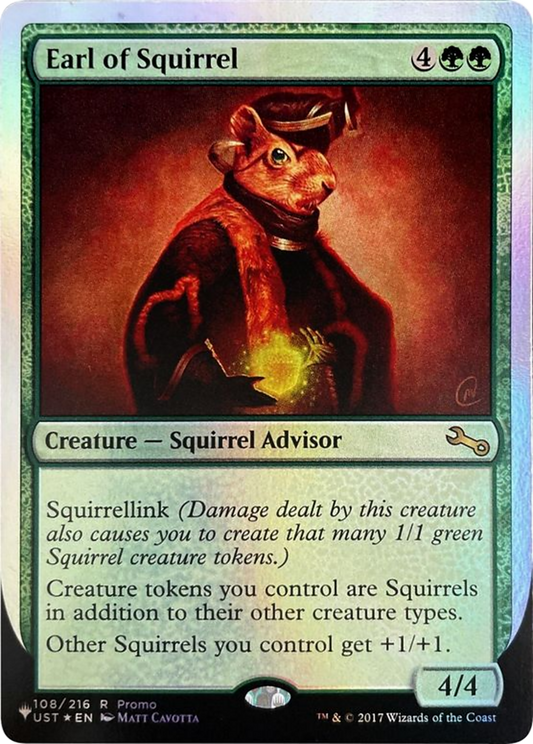 Earl of Squirrel (LIST-108/216) - The List (Unfinity Foil Edition) Foil