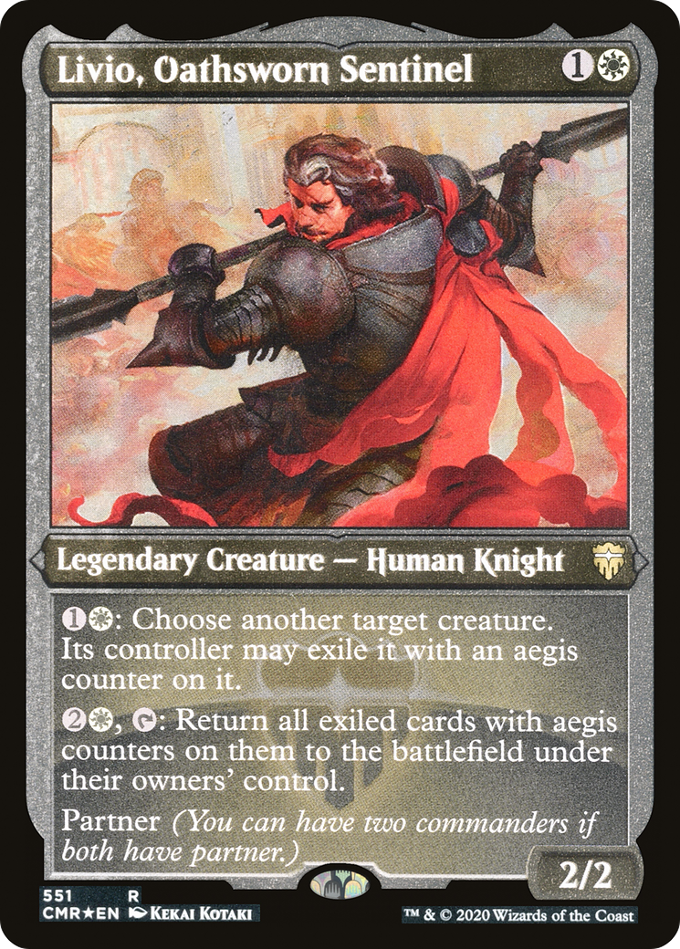 Livio, Oathsworn Sentinel (Foil Etched) (CMR-551)  Foil