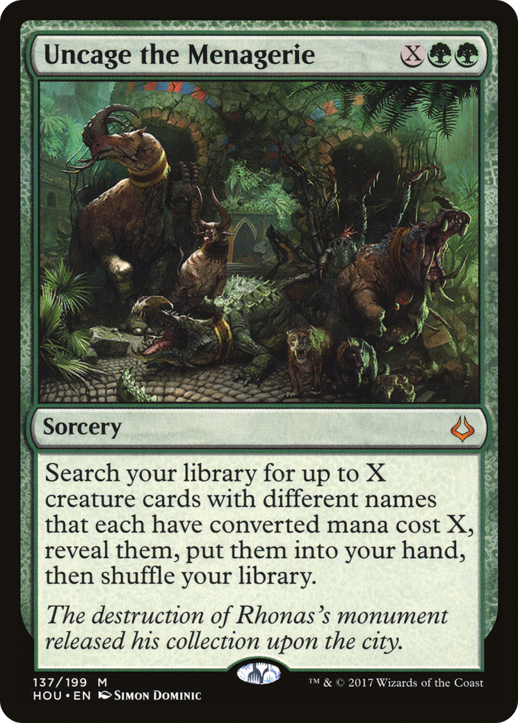 Uncage the Menagerie (HOU-137)  Foil