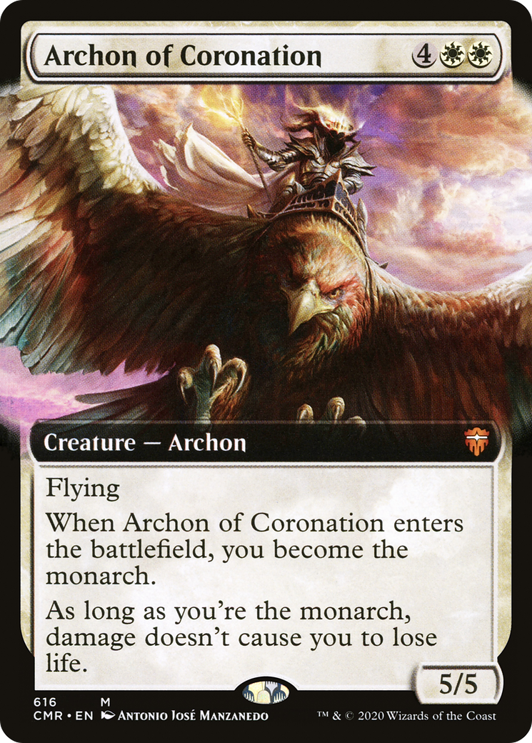Archon of Coronation (Extended Art) (CMR-616)  Foil