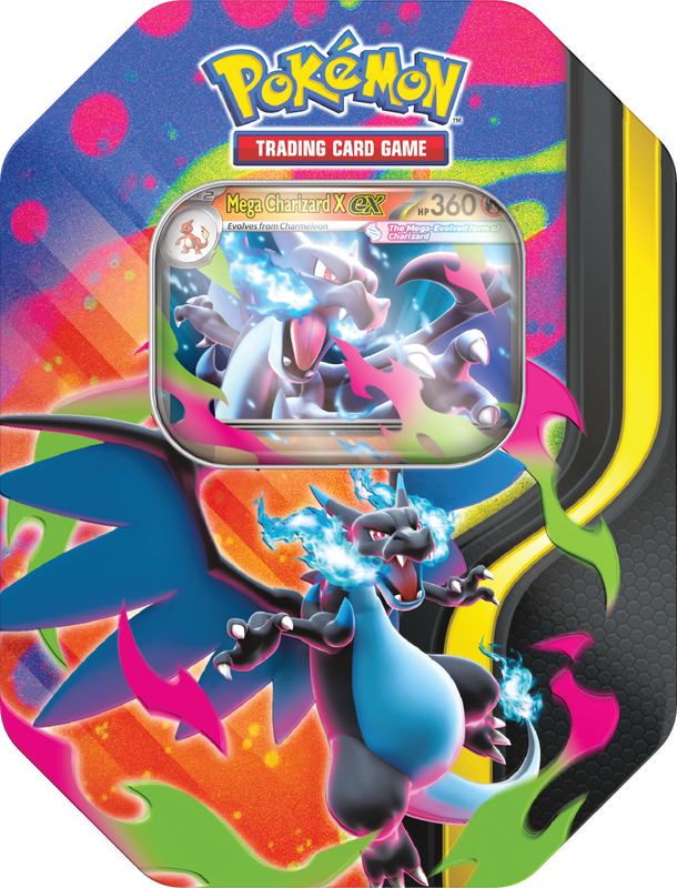 POKEMON MEGA CHARIZARD TIN MEGA CHARIZARD X EX