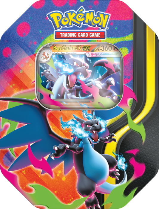 POKEMON MEGA CHARIZARD TIN MEGA CHARIZARD X EX