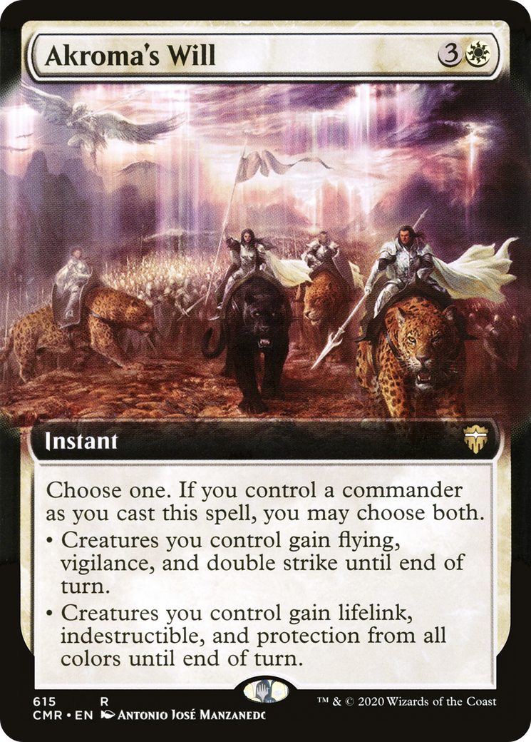 Akroma's Will (Extended Art) (CMR-615)  Foil