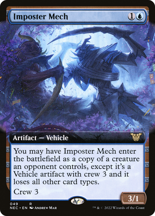 Imposter Mech (NEC-049) - Neon Dynasty Commander: (Extended Art)