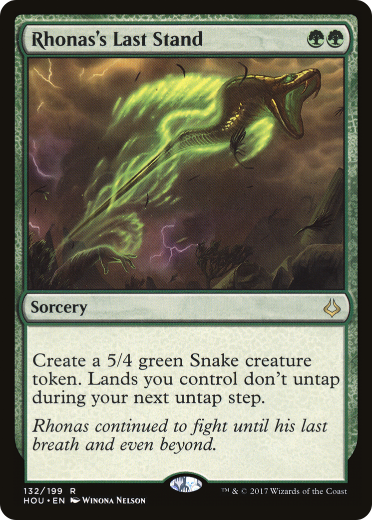 Rhonas's Last Stand (HOU-132)  Foil