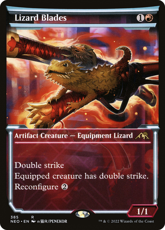 Lizard Blades (NEO-385) - Kamigawa: Neon Dynasty: (Showcase)