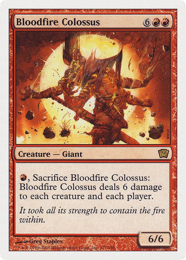 Bloodfire Colossus (9ED-177)  Foil