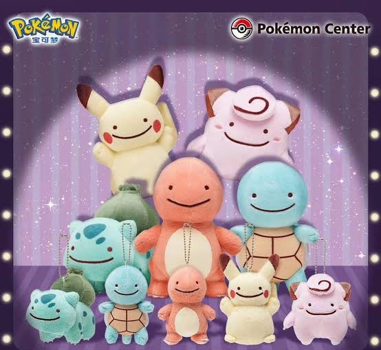 Ditto Transformation Plushies and Key Chain