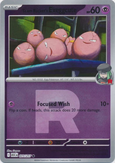 Team Rocket's Exeggcute (Team Rocket) - 077/217 - Common - Reverse Holo