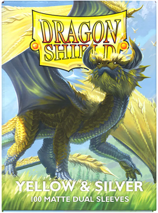 Dragon Shield - 100ct Standard Size - Dual Matte - Yellow and Silver