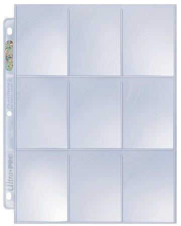 Ultra Pro - Binder Pages - 9 Pocket - Single Page Clear