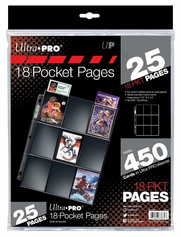 Ultra Pro - Binder Pages - 18 Pocket - 25 Clear