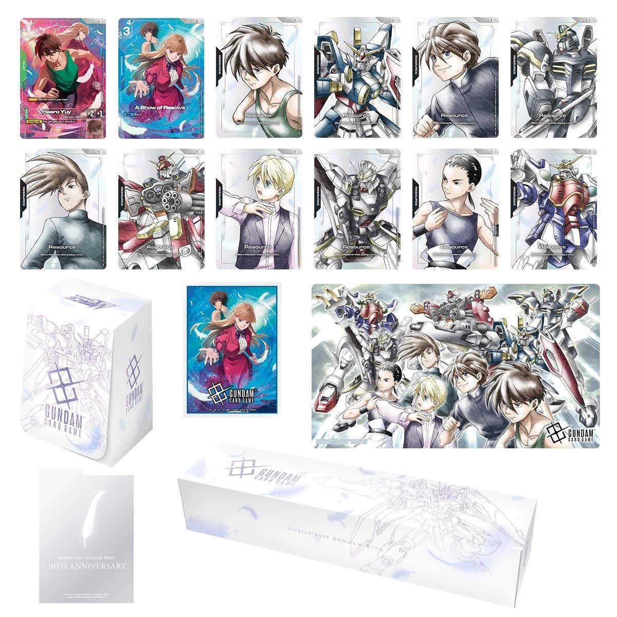 [PB01] Gundam Card Game Premium Accessory Set - Mobile Suit Gundam Wing - Gundam Promotional Cards (GCG-PR)