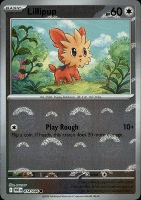Lillipup (Poke Ball Pattern) 074  - Holofoil SV White Flare - Common